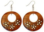 PAINTED WOOD EARRINGS FASHION ACCESSORIES