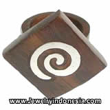 Resin and Wood Rings Costume Jewelry Bali Indonesia Fashion Accessories