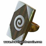 Resin and Wood Rings Costume Jewelry Bali Indonesia Fashion Accessories