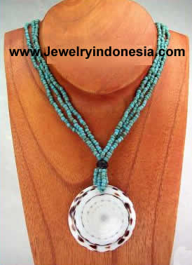 Bali Beads Necklace with Sea Shell