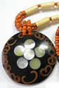 PEARL SHELL WITH RESIN NECKLACE