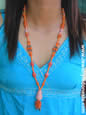 Blue glass beads