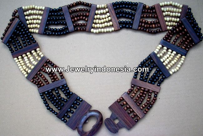Wood Fashion Belts Indonesia Beaded Belts from Bali Indonesia