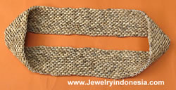 Coconut Wood Beads Belts Indonesia