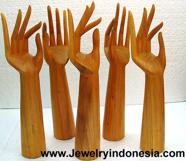 Necklace Display on Wood Hand Ring Displays Holders Stands Jewelry Displays Bali Indonesia