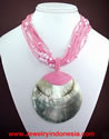 Mother Pearl Shell Necklace with Beads from Bali
