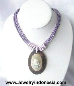 *** BEST SELLER ! MUST BUY ! *** Wood Necklace with Beads & Sea 