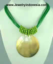 Beaded Necklace with Mother Pearl Shell