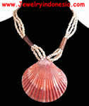 SEA SHELL NECKLACE WITH BEADS FASHION JEWELRY COMPANY IN BALI