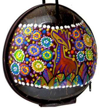 Handpainted Coco Shell Bags from Bali Indonesia