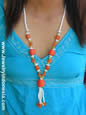 Glass Beads Necklaces Jewelry from Indonesia