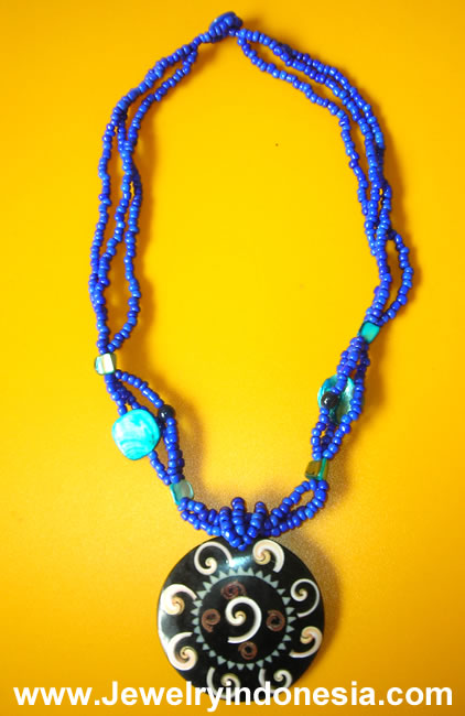 Resin Beads Necklaces Bali Indonesia Fashion Jewelry
