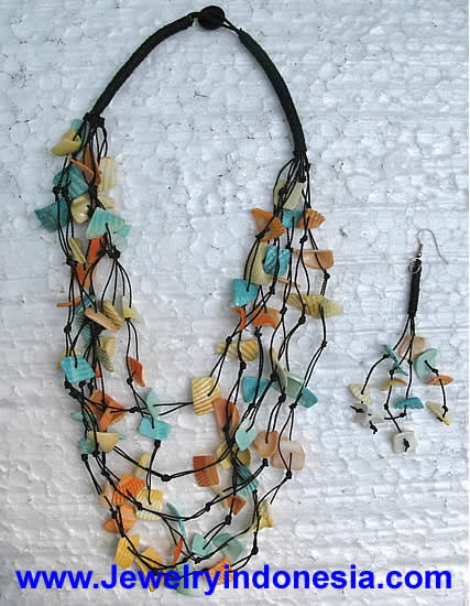 Seashell Necklace Earrings Sets