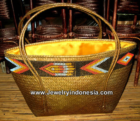 Rattan With Beads Bags Bali Indonesia
