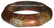 Bali Wood Bangle Painted