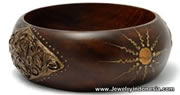 Bali Wood Bangle Painted