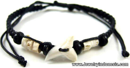 Real Shark Tooth Fish Bone Beads Bracelets
