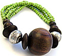 Beaded Bracelets in Wood Jewelry from Bali