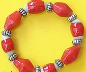 Glass beads bracelet from Indonesia handmade glass beads