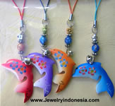 Painted Wood Cellphone Chain Bali Indonesia