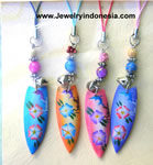 Painted Wood Cell Phone Chain  Bali Indonesia