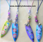 Painted Wood Mobile Phone Jewelry Bali Indonesia