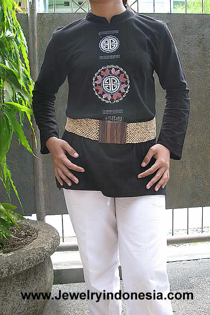 Coconut Shell Beads Belts Indonesia