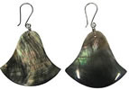 Blacklip Mother of Pearl Shell Earrings from Bali