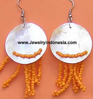 Beads and Shell Earrings