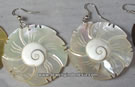 MOP Shell and shiva eye shell earrings fashion jewelry from Bali 