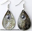 Carved Pearl Shell Earrings