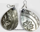 Carved Pearl Shell Earrings