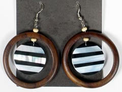 Ji Ear P4-1 Fashion Jewellery Bali Shell Earrings
