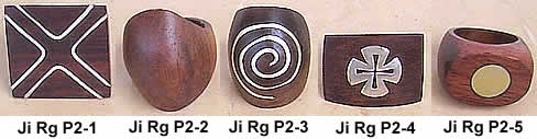 Wooden Rings with Silver Inlays