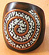 Wooden Ring with Silver Inlay