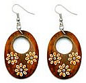 WOOD EARRINGS FASHION ACCESSORIES