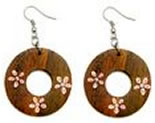 WOOD EARRINGS COSTUME JEWELRY