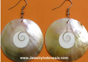 Pearl Shell Earrings Fashion Jewelry from Bali Indonesia