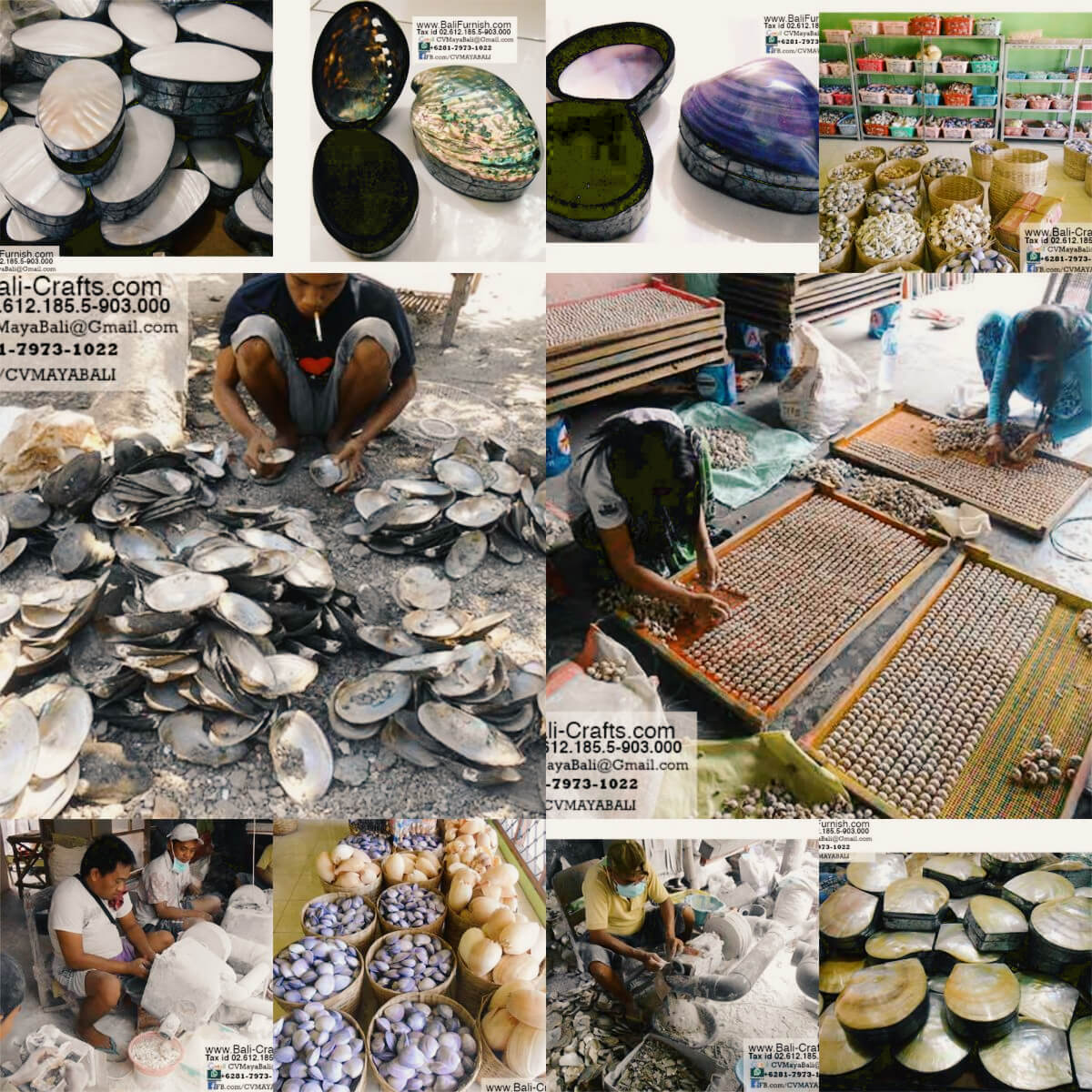 Sea Shell Crafts Bali Indonesia