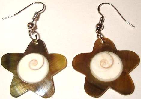 MOP Shell and Sea Shell Earrings from Bali Indonesia
