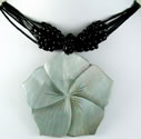 Beads Necklace with Mother Pearl Shell Pendant