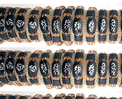 JiBrp22-11 Shark Tooth Wood Beads Bracelets Bali Indonesia