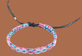 JiBRP35-8 Cotton/nylon bracelet. Friendship bracelets wholesale. Cheap fashion jewelry from Bali