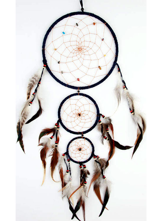 Leather Suede Feather Beads Dreamcatchers