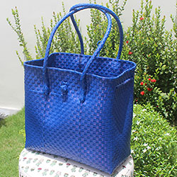 Recycled plastic shopping bags from Indonesia