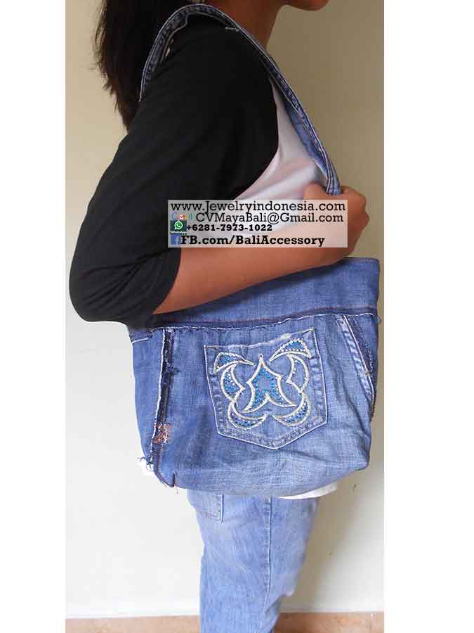 Reuse denim bags made in Indonesia