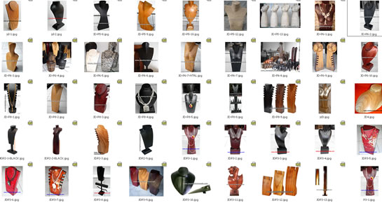 Jewelry displays wooden bust necklace holders Bali Indonesia