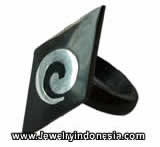 Resin and Wood Rings Costume Jewelry Bali Indonesia Fashion Accessories