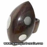 Resin and Wood Rings Costume Jewelry Bali Indonesia Fashion Accessories