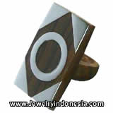 Resin and Wood Rings Costume Jewelry Bali Indonesia Fashion Accessories